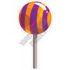 Lollipop - Orange/Purple - Style A - Yard Card