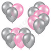 Balloon Cluster - Silver & Light Pink - Yard Card