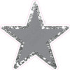 Star - Style A - Chunky Glitter Silver - Yard Card