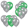 Balloon Cluster - Silver & Medium Green - Yard Card