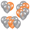 Balloon Cluster - Silver & Orange - Yard Card
