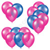 Balloon Cluster - Hot Pink & Medium Blue - Yard Card