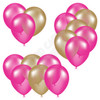 Balloon Cluster - Hot Pink & Old Gold - Yard Card