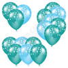 Balloon Cluster - Teal & Light Blue with Stars - Yard Card