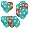 Balloon Cluster - Teal & Brown - Yard Card