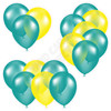 Balloon Cluster - Teal & Yellow - Yard Card