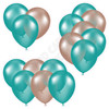 Balloon Cluster - Teal & Rose Gold - Yard Card