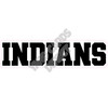 Statement - Mascot - Indians - Black - Style A - Yard Card