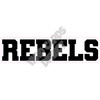 Statement - Mascot - Rebels - Black - Style A - Yard Card