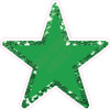 Star - Style A - Chunky Glitter Medium Green - Yard Card