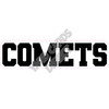 Statement - Mascot - Comets - Black - Style A - Yard Card