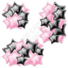 Foil Star Cluster - Black & Light Pink - Yard Card