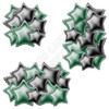 Foil Star Cluster - Black & Dark Green - Yard Card