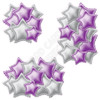 Foil Star Cluster - Purple & Silver - Yard Card