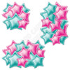 Foil Star Cluster - Hot Pink & Teal - Yard Card