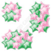 Foil Star Cluster - Light Pink & Medium Green - Yard Card