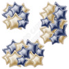 Foil Star Cluster - Dark Blue & Old Gold - Yard Card