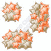 Foil Star Cluster - Orange & Old Gold - Yard Card