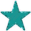 Star - Style A - Large Sequin Teal - Yard Card