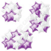 Foil Star Cluster - White & Purple - Yard Card