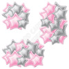 Foil Star Cluster - Silver & Light Pink - Yard Card