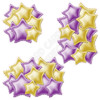 Foil Star Cluster - Yellow Gold & Purple - Yard Card