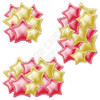 Foil Star Cluster - Yellow Gold & Red - Yard Card