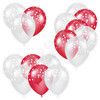 Balloon Cluster - White & Red with Stars - Yard Card