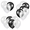 Balloon Cluster - White & Black - Yard Card