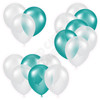 Balloon Cluster - White & Teal - Yard Card