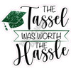 Statement - The Tassel Was Worth The Hassle - Chunky Glitter Dark Green - Style A - Yard Card