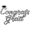Statement - Congrats Grad - Chunky Glitter Silver - Style A - Yard Card