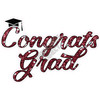 Statement - Congrats Grad - Chunky Glitter Burgundy - Style A - Yard Card
