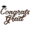 Statement - Congrats Grad - Chunky Glitter Brown - Style A - Yard Card