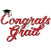Statement - Congrats Grad - Chunky Glitter Red - Style A - Yard Card
