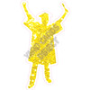 Graduation - Chunky Glitter Yellow - Silhouette - Style A