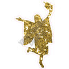 Graduation - Chunky Glitter Yellow Gold - Silhouette - Style D