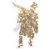 Graduation - Chunky Glitter Old Gold - Silhouette - Style B