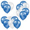 Balloon Cluster - Medium Blue & White with Stars - Yard Card