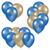 Balloon Cluster - Medium Blue & Old Gold - Yard Card