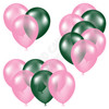 Balloon Cluster - Light Pink & Dark Green - Yard Card