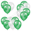 Balloon Cluster - Medium Green & White with Stars - Yard Card