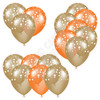 Balloon Cluster - Old Gold & Orange with Stars - Yard Card