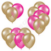 Balloon Cluster - Old Gold & Hot Pink - Yard Card