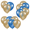 Balloon Cluster - Old Gold & Medium Blue - Yard Card