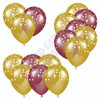Balloon Cluster - Yellow Gold & Burgundy with Stars - Yard Card