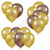 Balloon Cluster - Yellow Gold & Brown with Stars - Yard Card