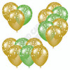 Balloon Cluster - Yellow Gold & Light Green with Stars - Yard Card