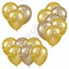 Balloon Cluster - Yellow Gold & Old Gold with Stars - Yard Card