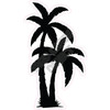 Palm Tree - Black - Style A - Yard Card